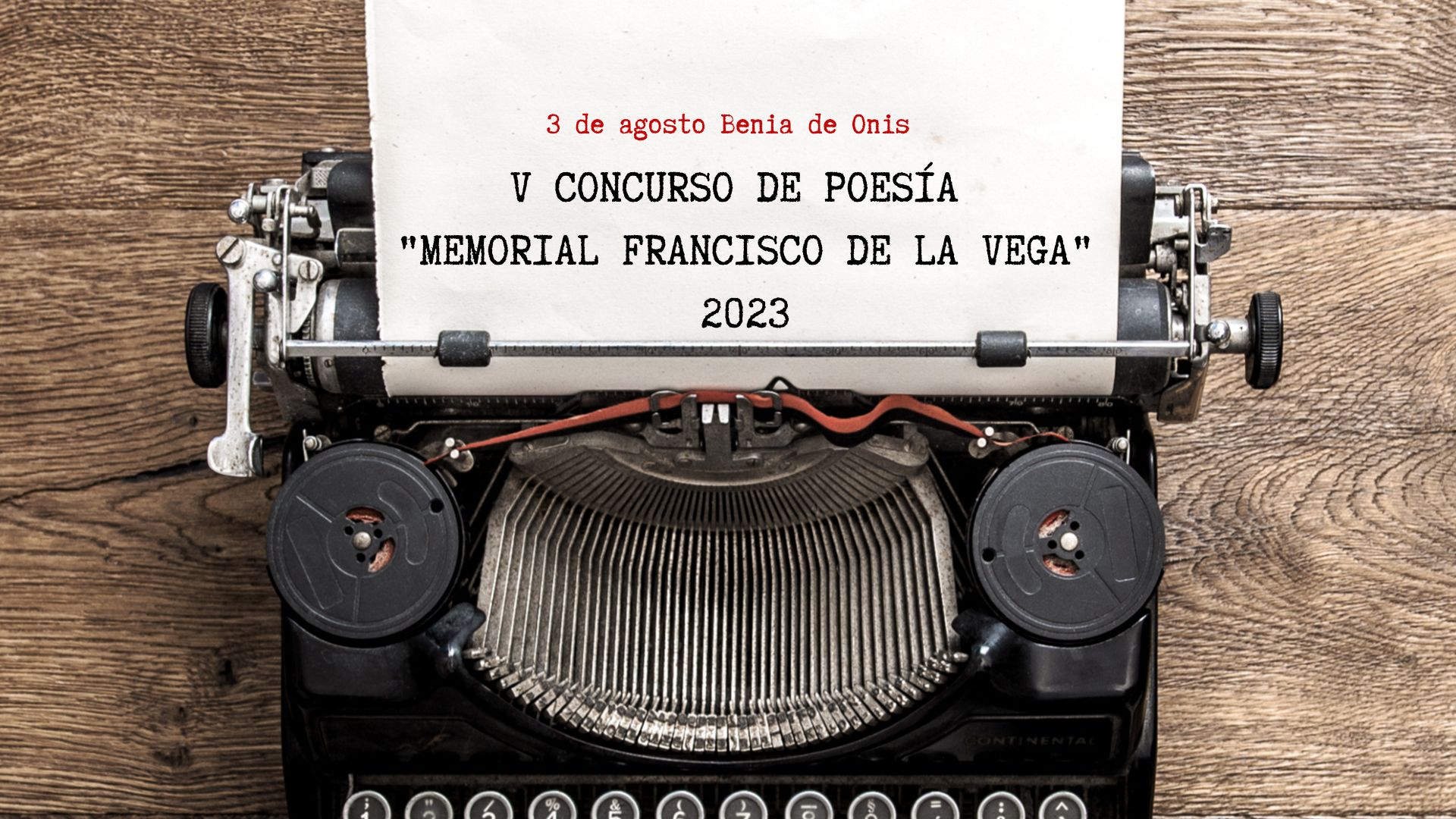 V CONCURSO DE POESÍA MEMORIAL FRANCISCO DE LA VEGA