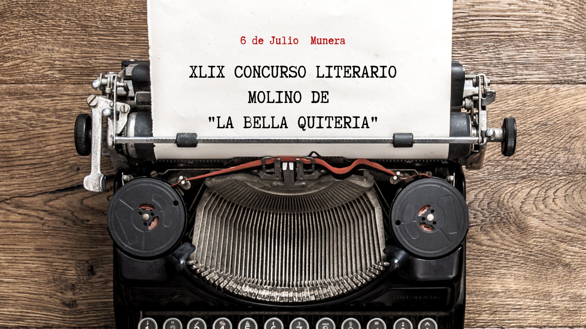 XLIX CONCURSO LITERARIO MOLINO DE LA BELLA QUITERIA