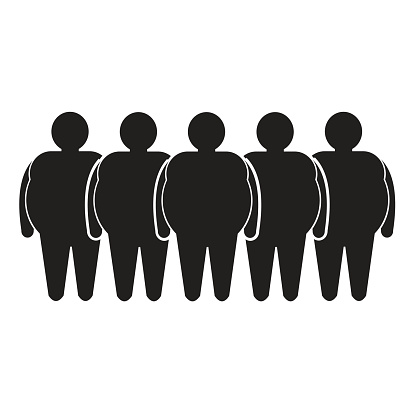 Fat People Icon Illustration design