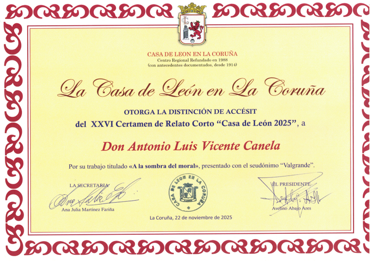 2025 ACCESIT CASA DE LEÓN ENLA CORUÑA